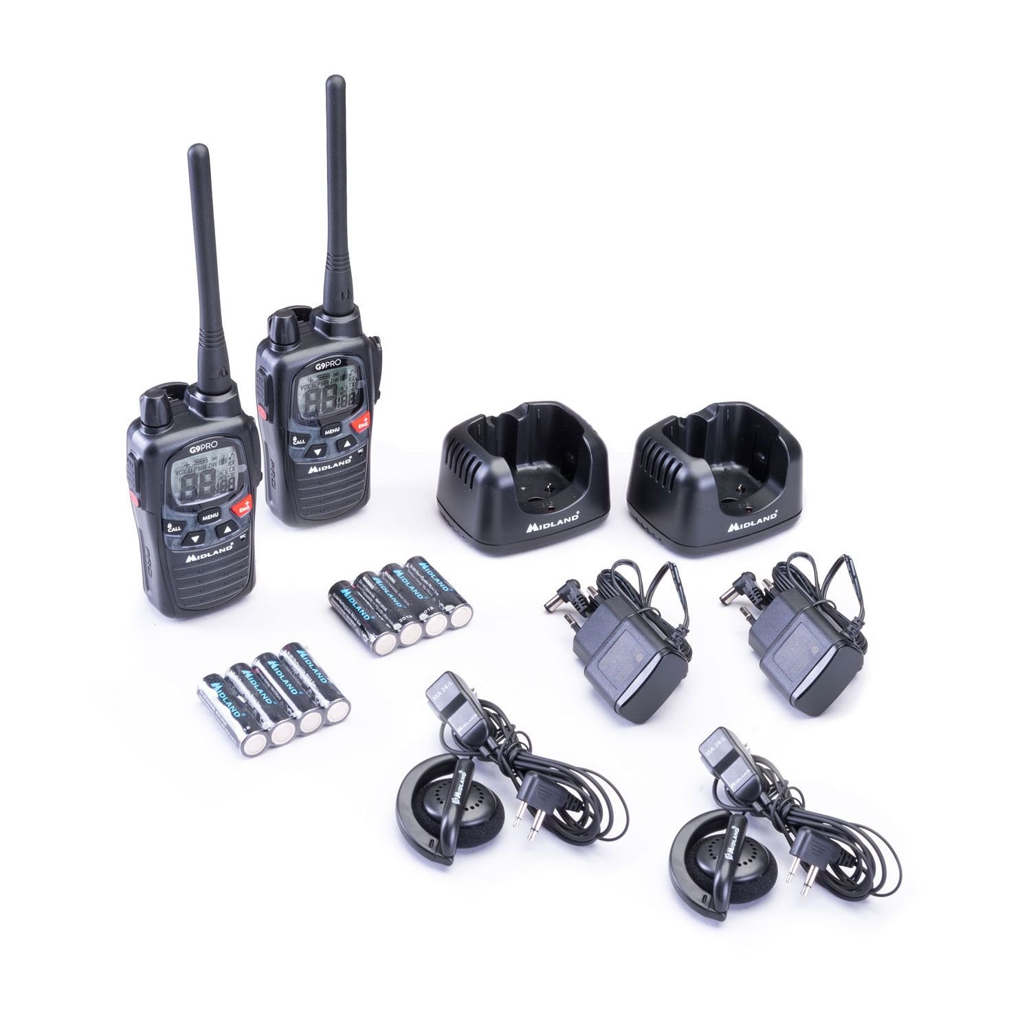 NOUVEL ÉMETTEUR-RÉCEPTEUR MIDLAND G9 PRO LPD + CONNECTEUR PMR SMA + ANTENNE 2