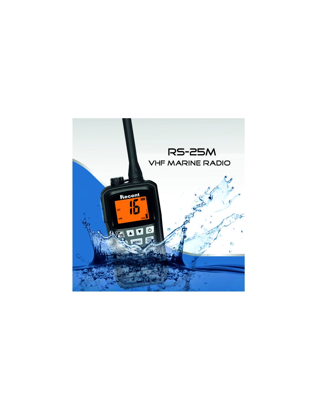 RECENT RS-25M RICETRASMETTITORE PORTATILE VHF MARINO IP67